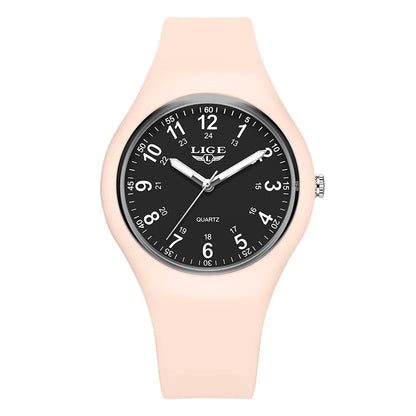2026 LIGE Simple Mens Watches For Women Fashion Casual Quartz Wristwatches Waterproof Luminous Silicone Watch Ladies Gifts Reloj