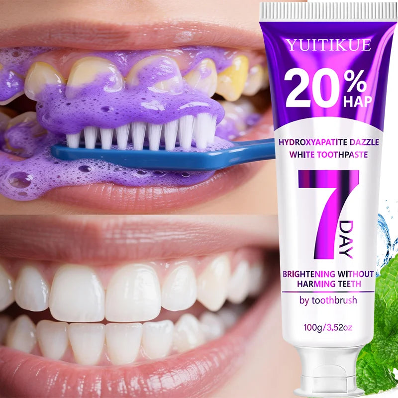 YUITIKUE 20% HAP Hydroxyapatite Toothpaste | 7-Day Teeth Brightening | Gentle Teeth Care 100g