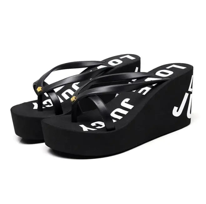 Women's Toe-Post Platform Wedge Sandals
