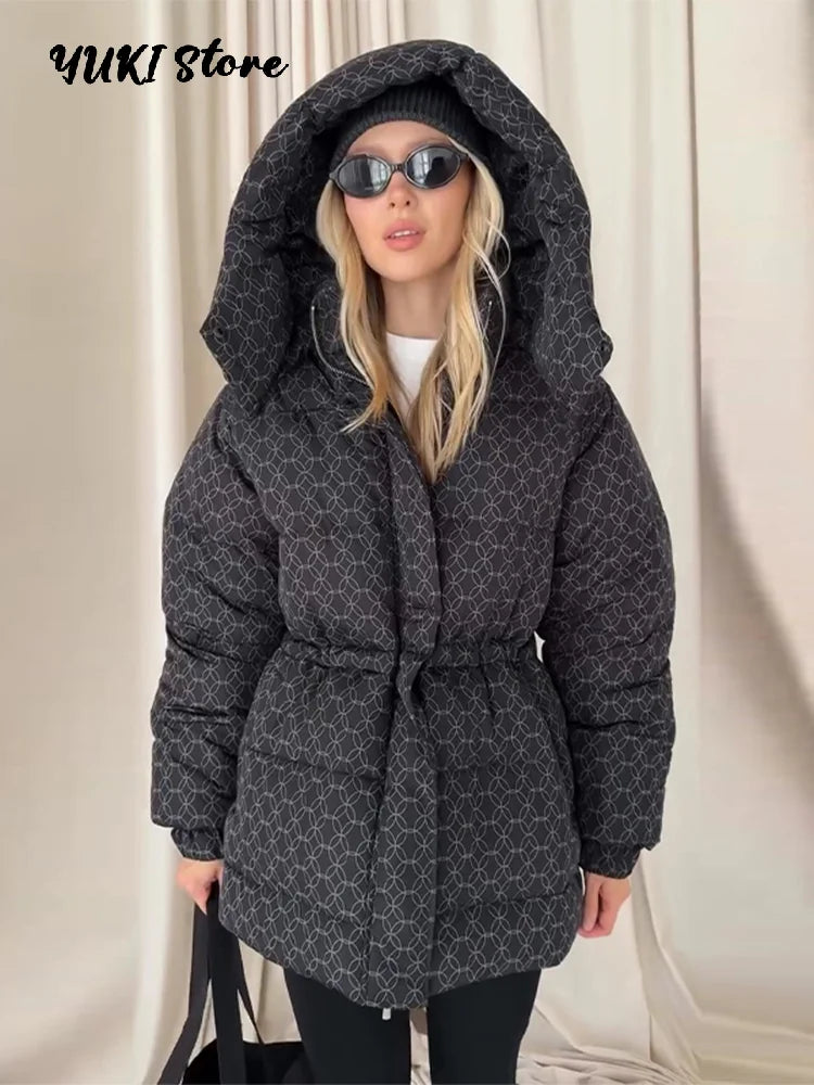 Women's Hooded Zip-Front Padded Jacket