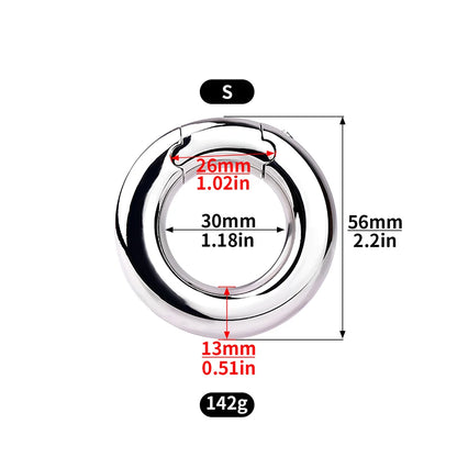 FRRK Weight Scrotal Ring Stainless Steel Ball Stretcher Metal Lock Ring Male Bondage Adult Intimate Personal Restraint Wear Toy