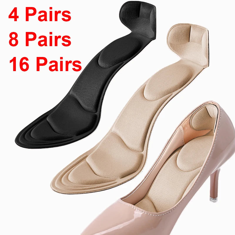 Memory Foam Insoles Women High-heel Shoes Insoles Anti-slip Insole Comfort Breathable Heel Protection
