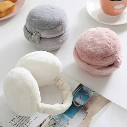 1/2/4pcs Solid Soft Plush Ear Keep Warmer Winter Earmuffs For Women Men Fashion Outdoor Earflap Protection Ear-Muffs Ear Cover