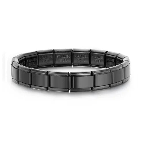 2025 Fashion Functional Elastic Bracelet Modular Bulk Italian Charms Links Fit Bracelet Stainless Steel Jewelry Wholesale