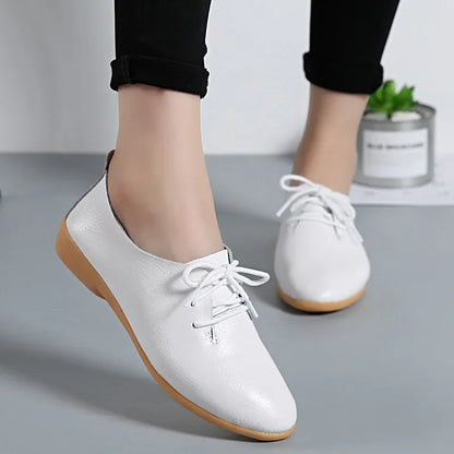 Genuine Leather Summer Loafers Women Casual Shoes Moccasins Soft Pointed Toe Ladies Footwear Women Flats Shoes Female