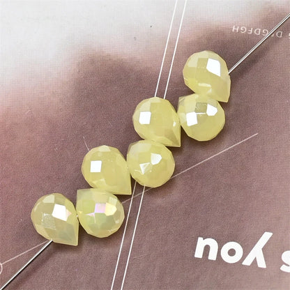 10*8mm Czech Crystal Waterdrop Beads Shiny Faceted Glass Strawberry Beads for Jewelry Making Needlework DIY Handmade Accessories