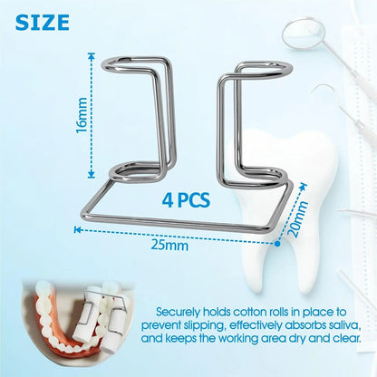 Dental Cotton Roll Holder, Cotton Rolls, Suitable for Dentists, Laboratory and Clinic Supplies