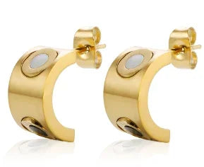 Stainless Steel Exaggerated Large Waterproof Hoop Earrings