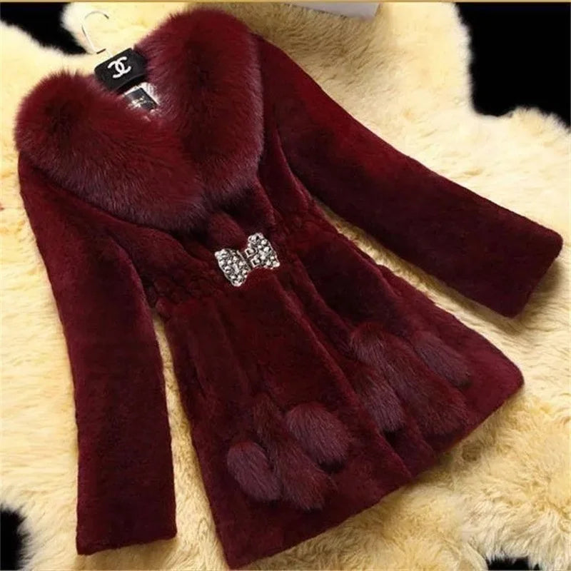 Women's Textured-Collar Button-Front Coat