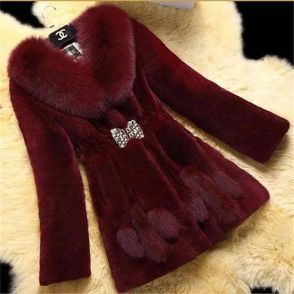 Women's Textured-Collar Button-Front Coat