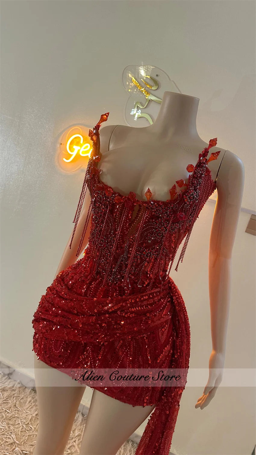 Women's Embellished Sleeveless Mini Dress