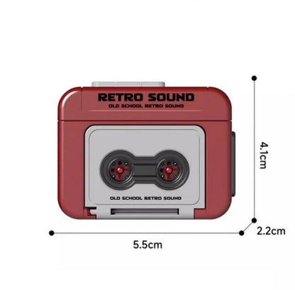 1/2Pcs Retro Recorder Keychain 15S Recorder Cassette Tape Keyring Student Bag Pendant Couple Friends Gift