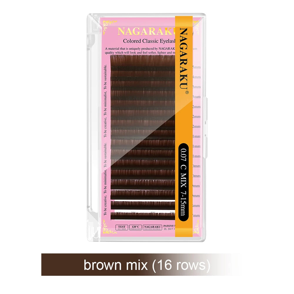 NAGARAKU High Quality Light/ Dark Brown Eyelash Mink Lash False Eyelash Faux Individual Eyelashes Cilia Lashes Eyelash Extension