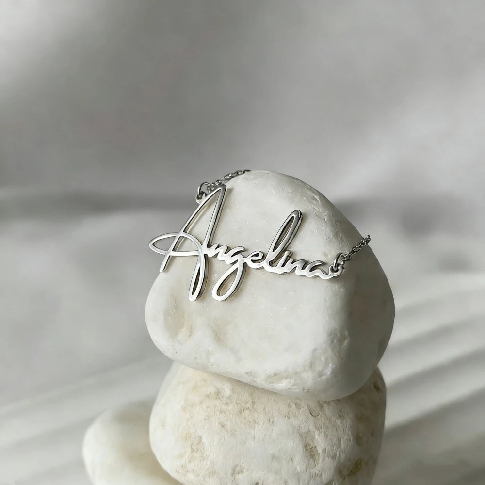 Personalized Name Necklaces For Women Fashion Jewelry Stainless Steel Custom Nameplate Dainty Necklace Gifts For Her