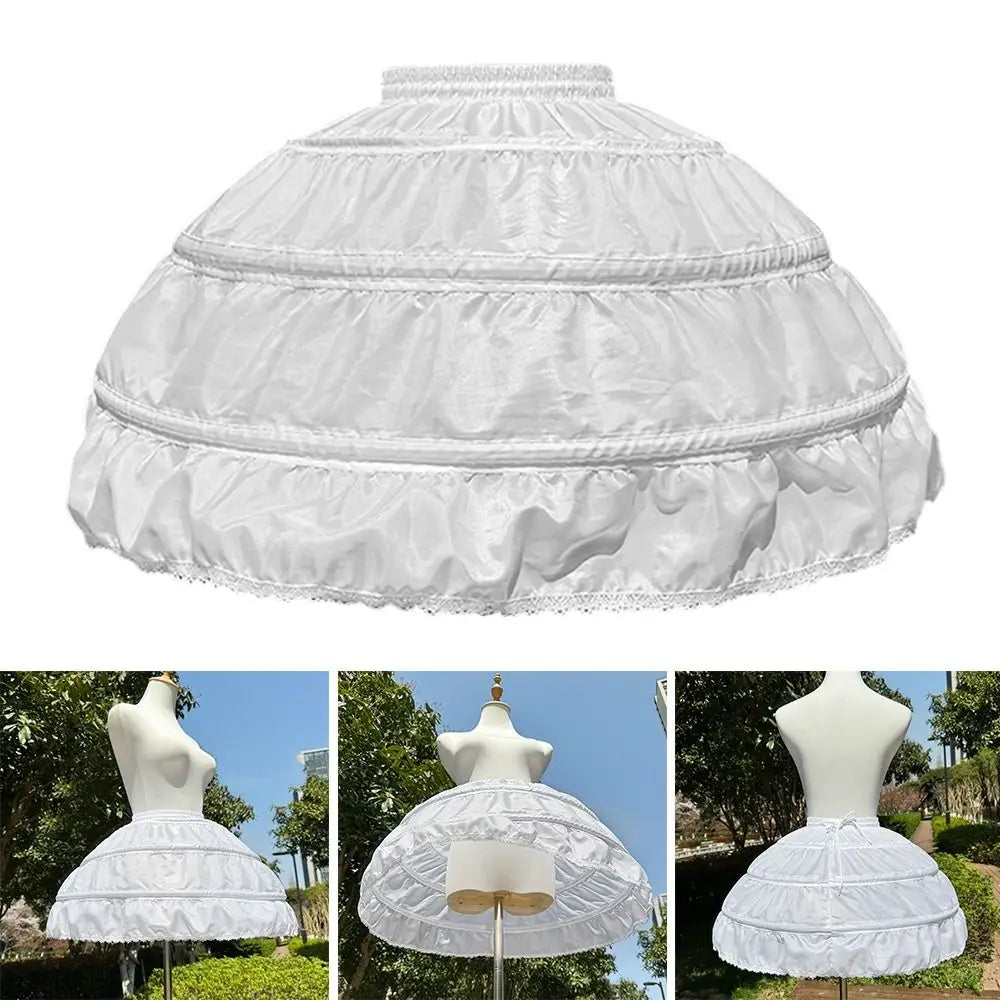 Fashion Lolita Petticoat With Hoop White Underskirt Crinoline Cosplay Breathable Wedding Petticoats Wedding Dress