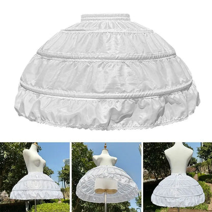 Fashion Lolita Petticoat With Hoop White Underskirt Crinoline Cosplay Breathable Wedding Petticoats Wedding Dress