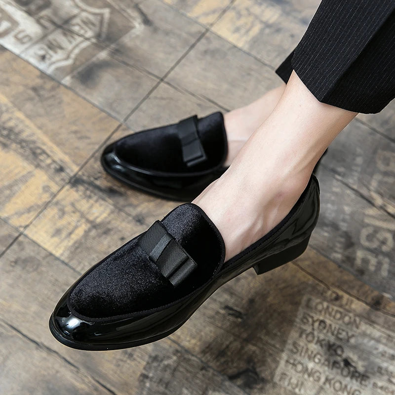 New Men Dress Shoes Shadow Patent Leather Luxury Fashion Groom Wedding Shoes Men Luxury italian style Oxford Shoes Big Size 48