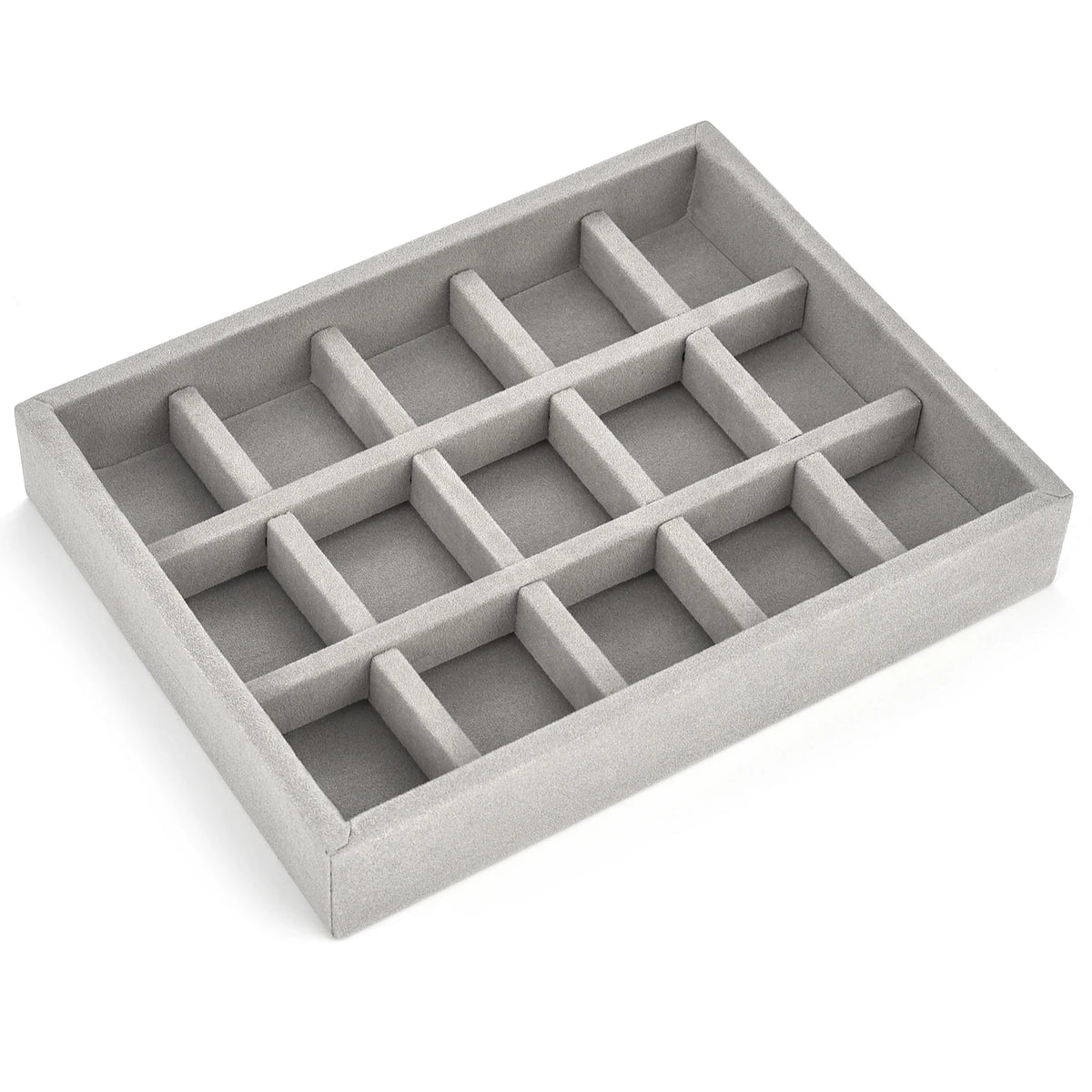 Soft Velvet Stackable Jewelry Tray Case Jewelry Display Storage Showcase Portable Ring Earring Necklace Organizer Jewelry Holder