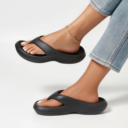 Fashionable Thick-soled Flip-flops for Women To Wear in Summer, Anti-slip, Anti-odor, and Soft-soled Flip-flops for The Beach