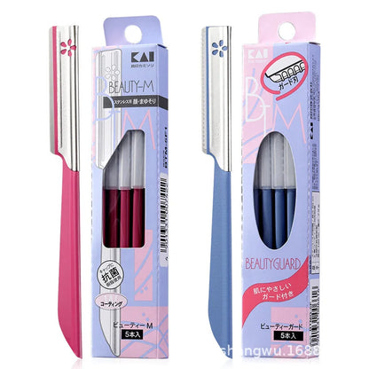 Eyebrow Razor 5PCS Safety Razor Sharp Durable Beginners Fast Safety Net Is Not Easy To Scratch Non-Slip Not Easy to Rust Handle