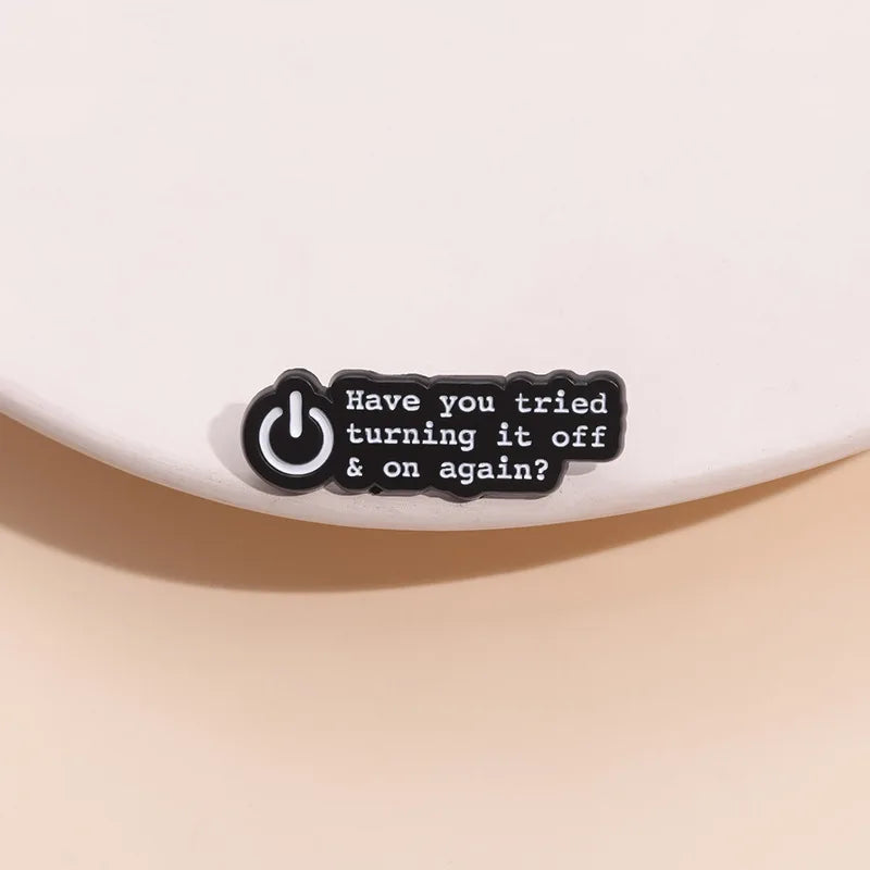 31Styles Geometric Humorous Phrase Enamel Pins Custom Funny Quotes Metal Brooches Lapel Badge Backpack Decorative Jewelry Gifts