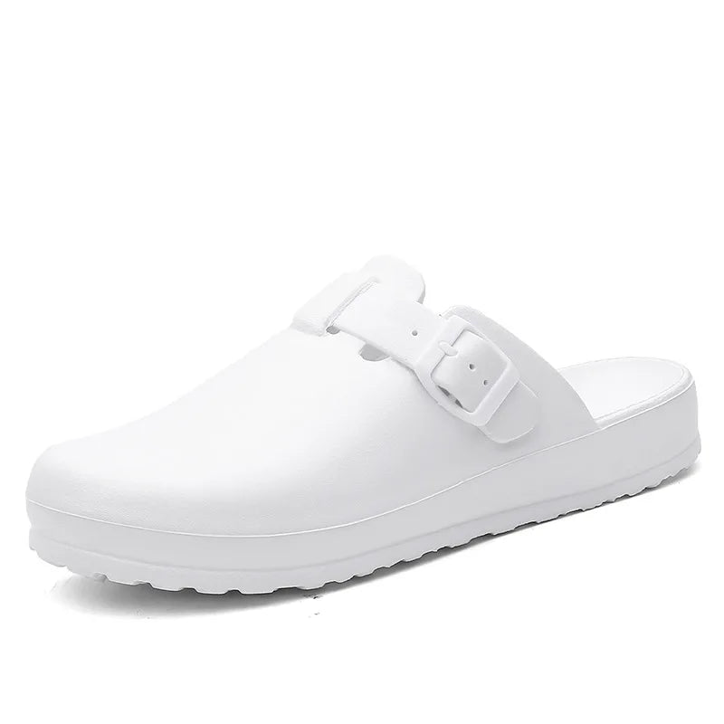 Shevalues Women Men Working Slippers Anti-Slip Operating Room Lab Waterproof Medical Sandals Shoes Nurses Soft Eva Clogs Slides
