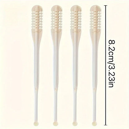 1/2pcs Manual Nose Hair Trimmer Set. 360° Rotating Trimmer, Double-Sided Blade,  Easy to Clean, Made of Plastic Material