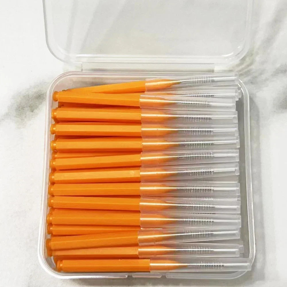 60Pcs Interdental Brush Health Care Tooth Push-Pull Escova Removes Food And Plaque Better Teeth Oral Hygiene Tool Oral Care