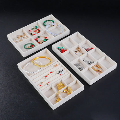 1 Set, (Including 8PCS) Flocking Jewelry Box Jewelry Tray