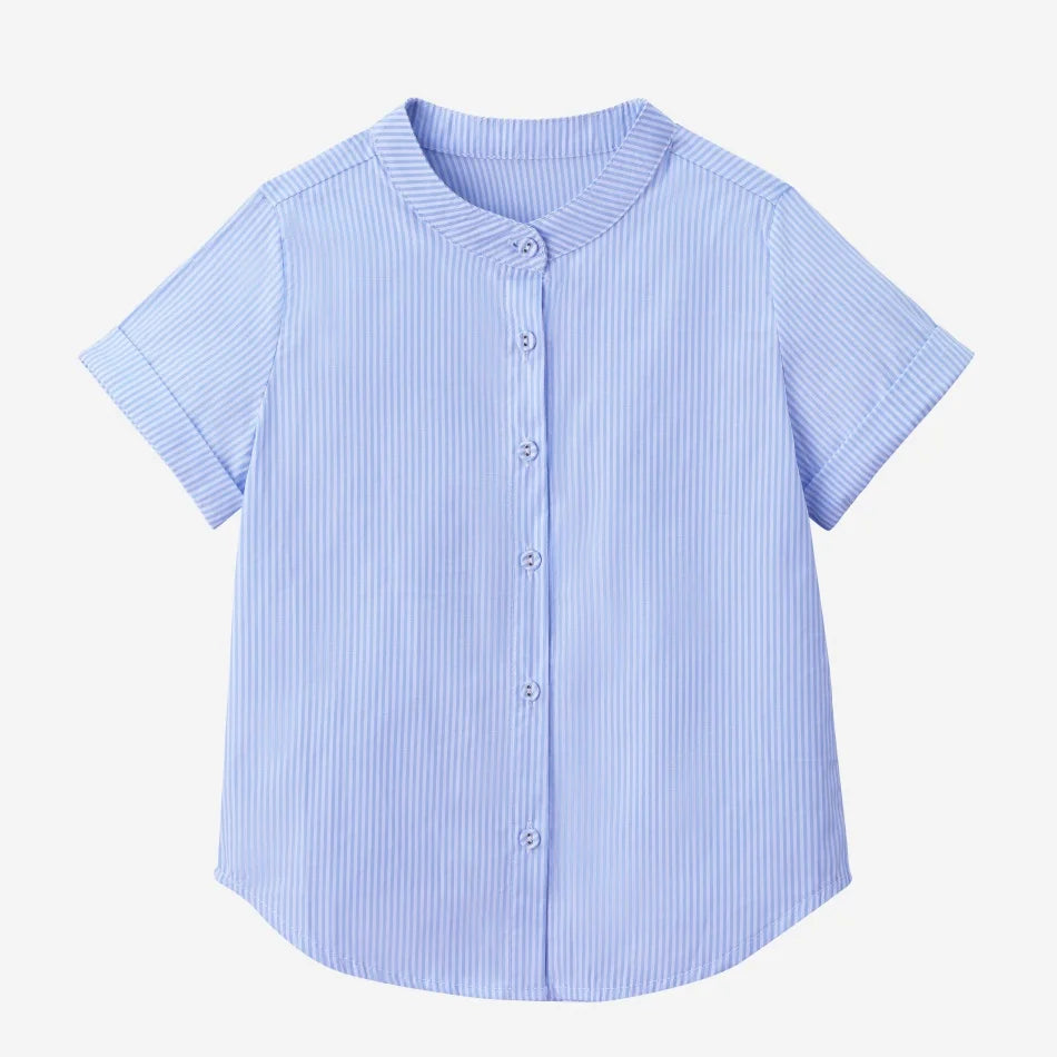 Clearance sale AS SS26 pinstripe blue & pink smocking collection shabbos brother sister family matching 100% cotton clothing