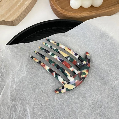 Wide Teeth Acetate Hair Combs Anti-static Traveling Colorful Hairdressing Comb 6 Teeth Fashion Massage Hair Brush Girls Gifts