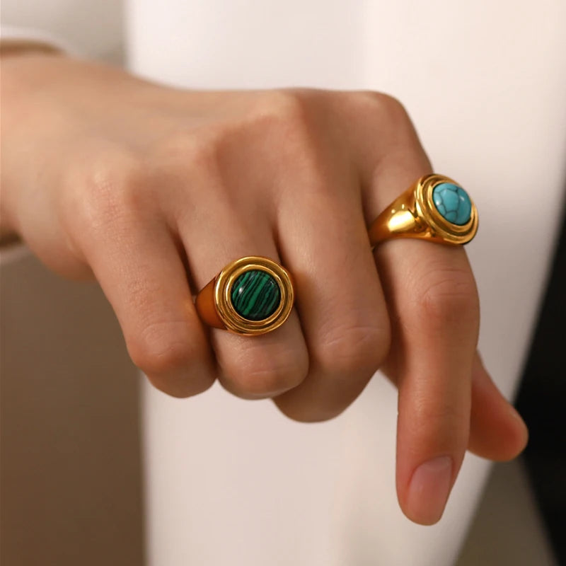 2026 Simple Stainless Steel Rings For Women Gold Color Smooth Geometric Open Rings Arc Rings Diamonds Jewellery Ring Gift
