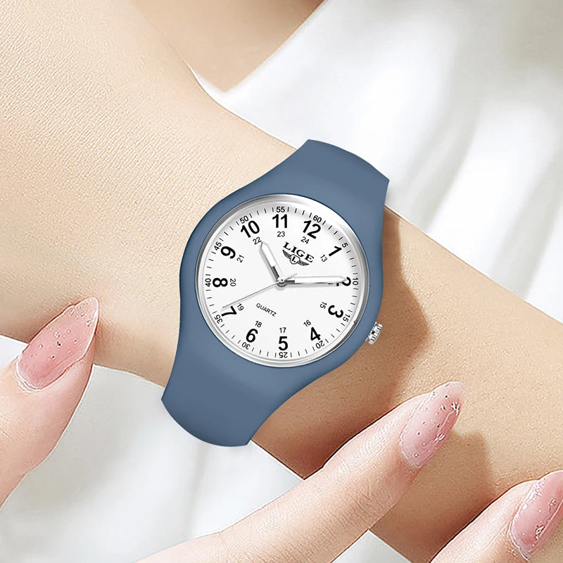 2026 LIGE Simple Mens Watches For Women Fashion Casual Quartz Wristwatches Waterproof Luminous Silicone Watch Ladies Gifts Reloj