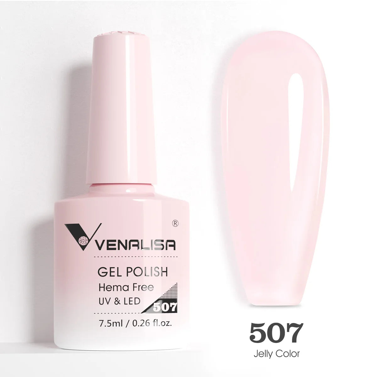 Venalisa HEMA TPO FREE Nail Gel Polish Glitter Gorgeous Full Coverage Soak Off UV LED French Nail Jelly Pink Nude Collection