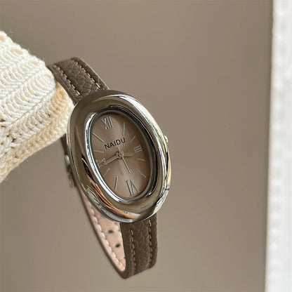 2025 New Oval Beautiful Ladies Watches with Stainless Steel Strap for Girl Student Quartz Minimalist Women Wristwatches Hot Sale