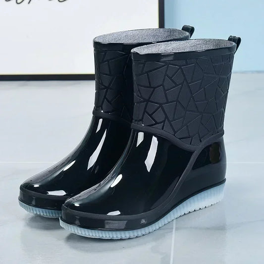 Fashion Women's Boots High Quality Outdoor Women's Rain Shoes New Anti-Slip Wear-Resistant Women's Waterproof Shoes Botas Mujer