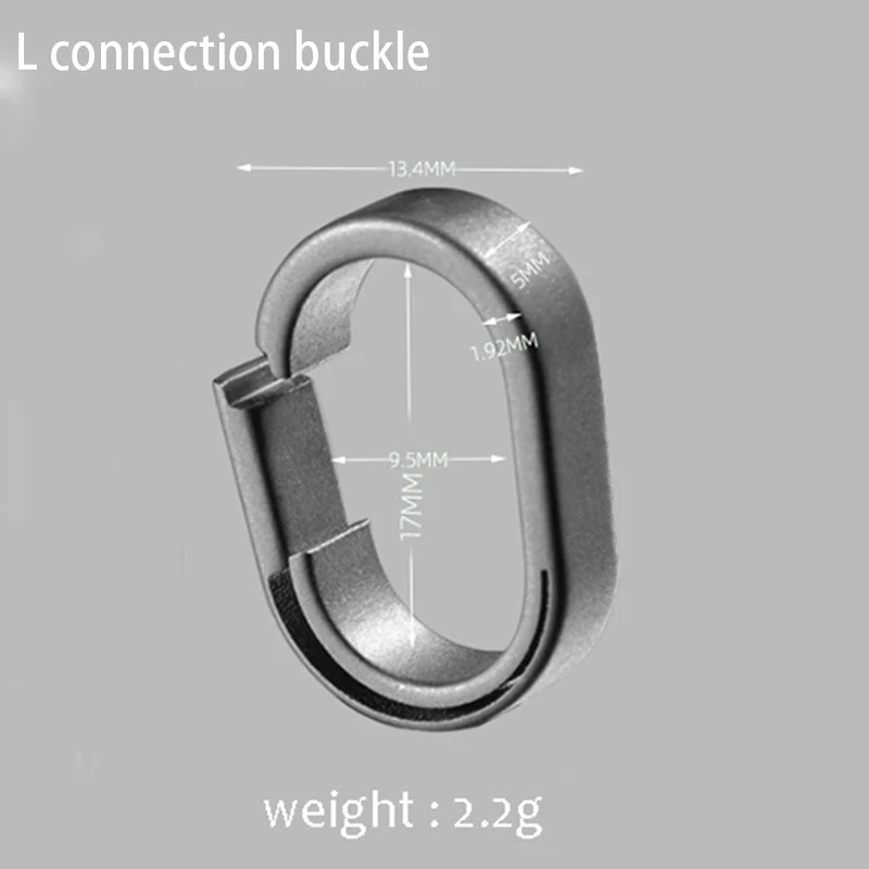 Creative Mini Car Key Chain Connection Buckle Super Light Titanium Quick Detachable Keychain Connecting Ring EDC Accessories