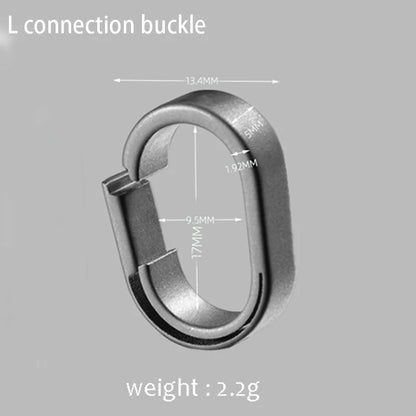 Creative Mini Car Key Chain Connection Buckle Super Light Titanium Quick Detachable Keychain Connecting Ring EDC Accessories