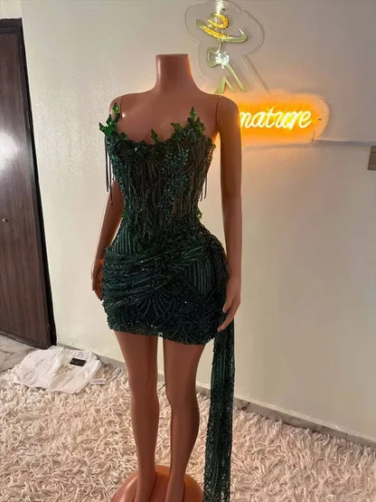 Women's Embellished Sleeveless Mini Dress