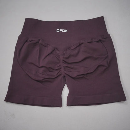 DFDK 2026 New Women Scrunch Butt Yoga Shorts High Waist Hip Lifting Push Up Squat Proof Sports Shorts Gym Workout Running Fitnes