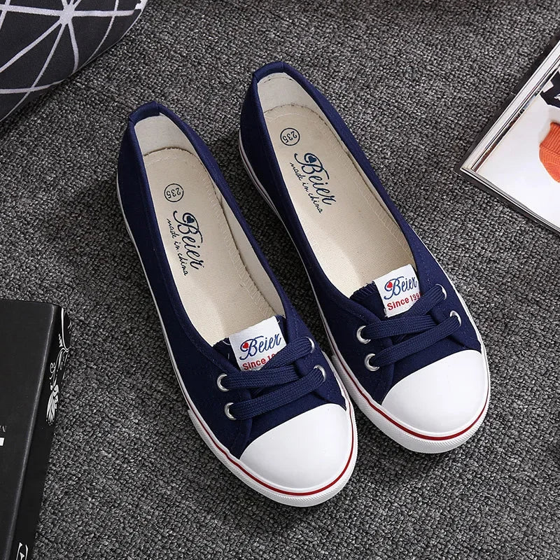Women Shoes Fashion Comfortable Sports Sneakers Female Flats Trend Breathable Casual Canvas Shallow Shoes Women's Sneakersisd34