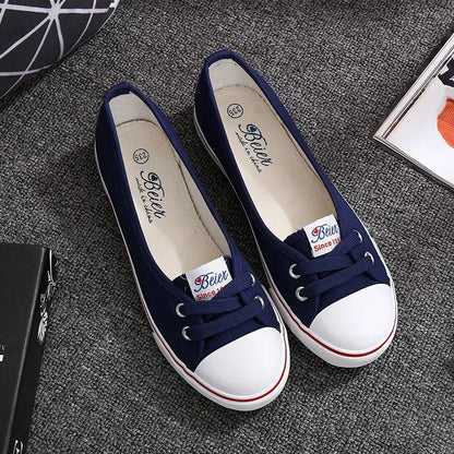 Women Shoes Fashion Comfortable Sports Sneakers Female Flats Trend Breathable Casual Canvas Shallow Shoes Women's Sneakersisd34