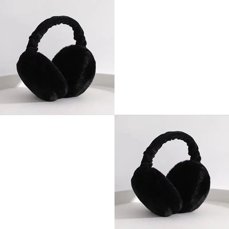 1/2/4pcs Solid Soft Plush Ear Keep Warmer Winter Earmuffs For Women Men Fashion Outdoor Earflap Protection Ear-Muffs Ear Cover