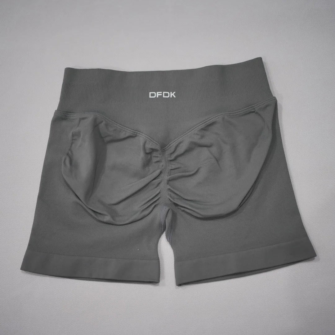 DFDK 2026 New Women Scrunch Butt Yoga Shorts High Waist Hip Lifting Push Up Squat Proof Sports Shorts Gym Workout Running Fitnes