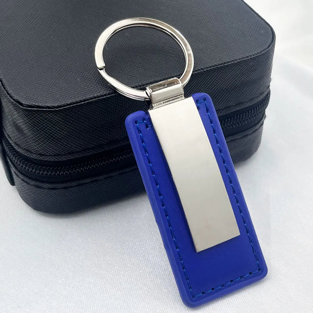 Hot Custom Logo Metal Stainless Steel for Car Moto Keychain Men and Women Keyring Leather Engraved Engraving Key Chain Gift