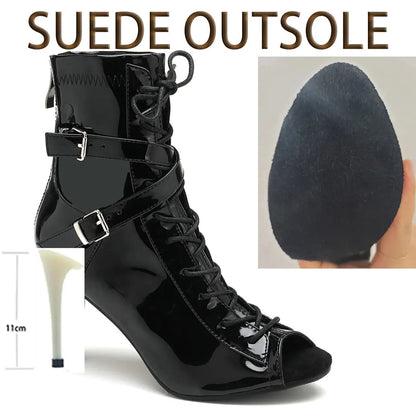 Sgesvier High Women Sandals Thin Heels Soft Stilettos Jazz Dance Female Shoes Sole Customizable Latin Dancing Sexy Plus Size 46