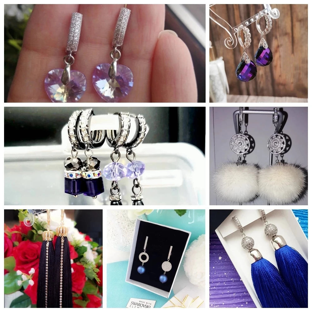 Juya Handmade 18K Real Gold Plated Earwire Fasteners Earring Hooks Accessories For DIY Women's Anti-Allergy Earrings Making