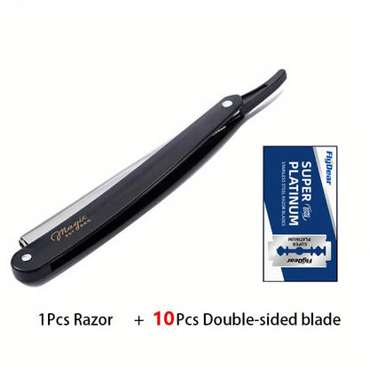 Manual Shaver for Men Barbershop Razor Stainless Steel Shank Is Easy To Use Safety Razor 1Pcs Shaving Razor with Blades