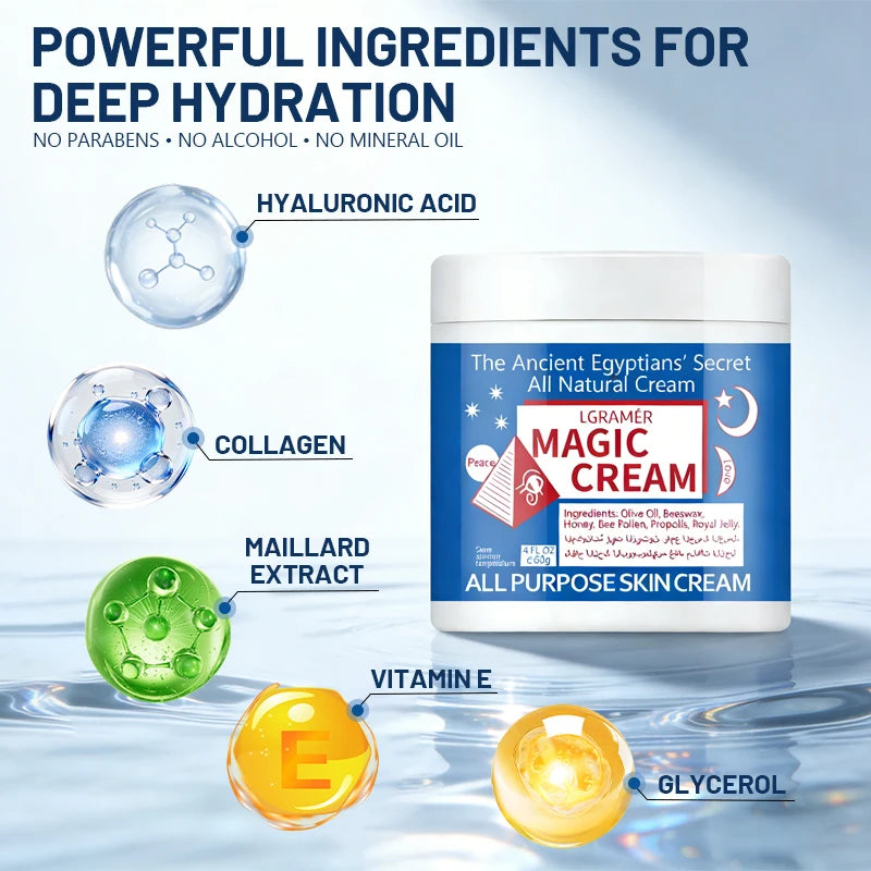 30g/60g/120g Magic Face Cream: Facial Moisturizing, Hydrating & Locks in Moisture & Deep Nourishing Formula for All Skin Types