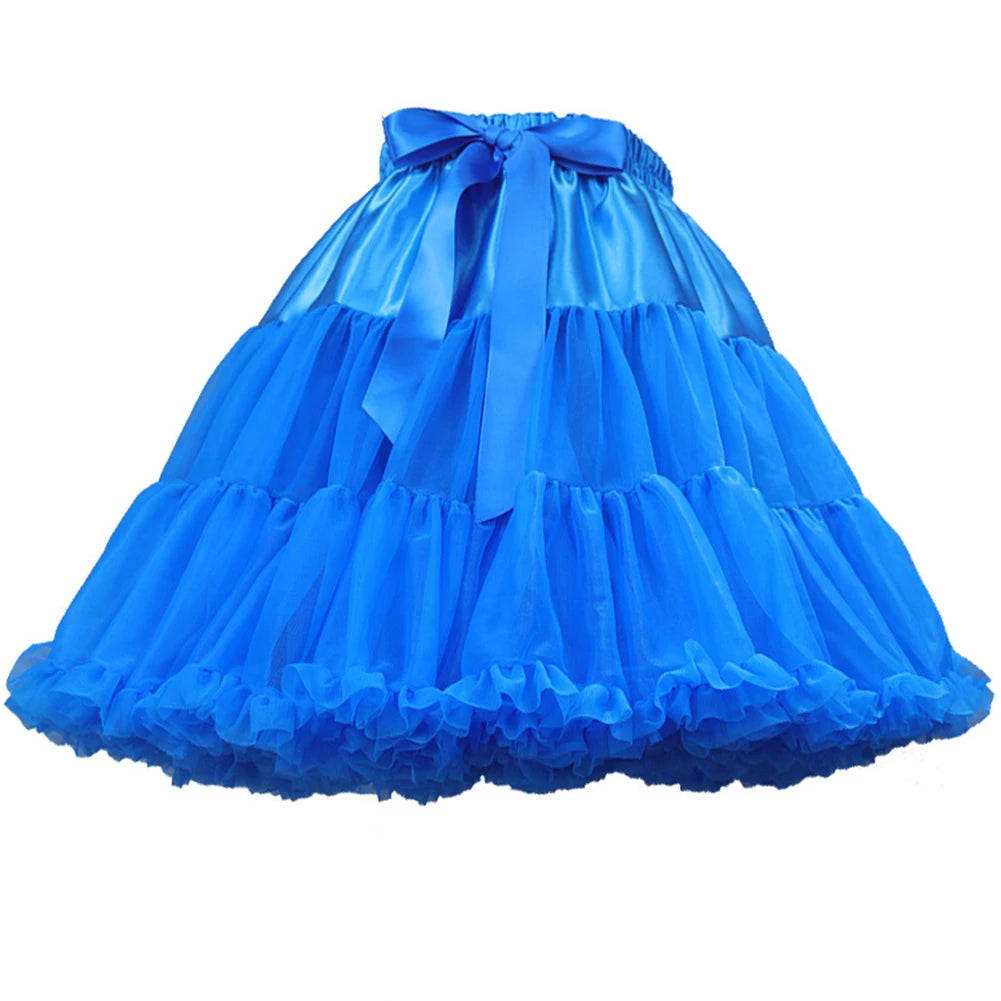 Lowest Pirce Womens 2-Layered Pleated Tulle Petticoat White Black Tutu Puffy Party Cosplay Skirt Lolita Cosplay Bridal Crinoline